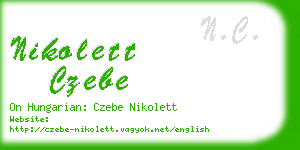 nikolett czebe business card